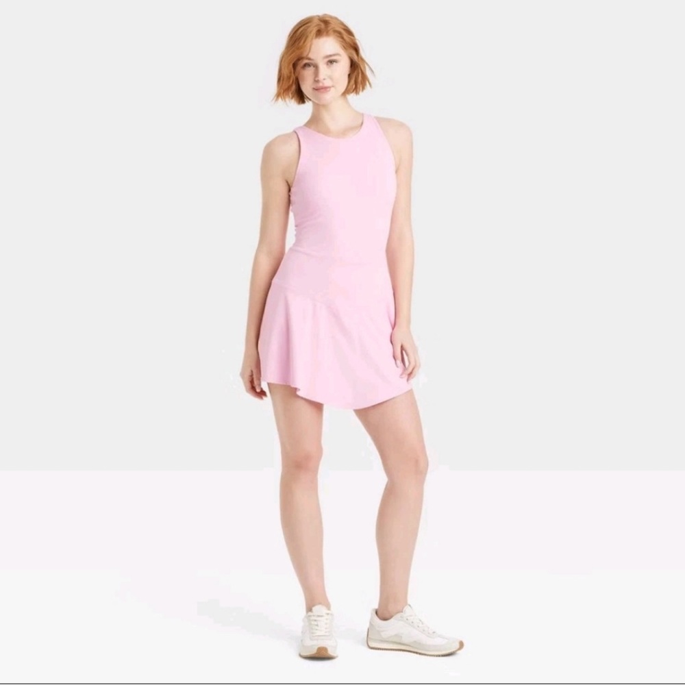NWT Joylab scallop pink athletic dress sz L